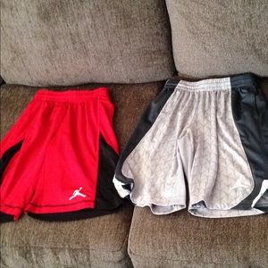 2 pair of boys Jordan shorts